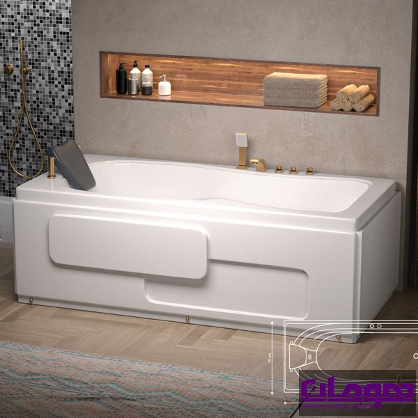 جکوزی یک نفره هومان - مدل آنیسا طبی کد HOU 100