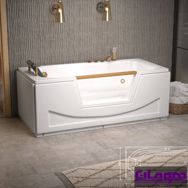 جکوزی یک نفره هومان _مدل آرسین طبی کد HOU 110