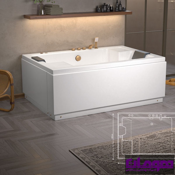 جکوزی دو نفره هومان - مدل لوتوس کد HOU270